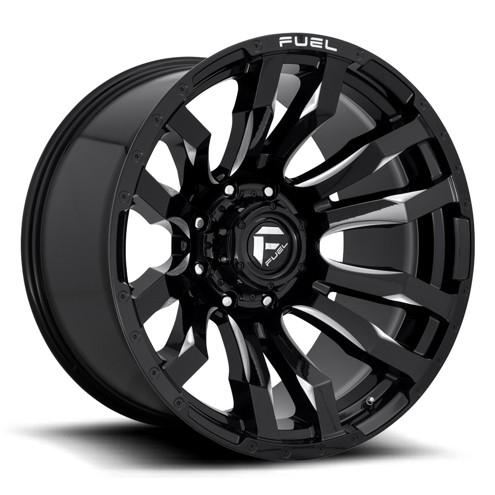 Aluminum 17X9 Blitz D673 Gloss Black Milled Fuel Off Road Wheels-30