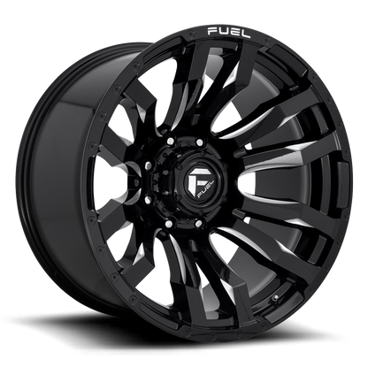 Aluminum 17X9 Blitz D673 Gloss Black Milled Fuel Off Road Wheels-24