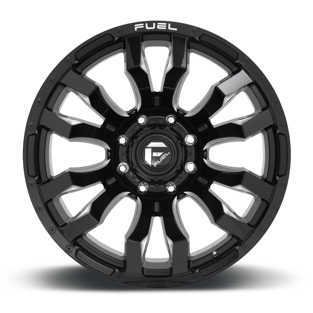 Aluminum 17X9 Blitz D673 Gloss Black Milled Fuel Off Road Wheels-26