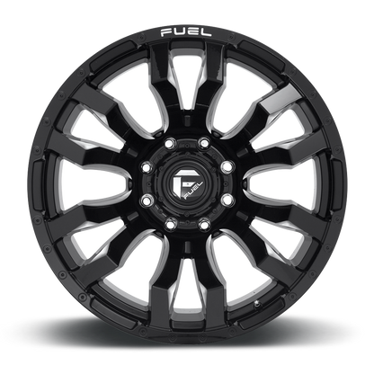 Aluminum 17X9 Blitz D673 Gloss Black Milled Fuel Off Road Wheels-26