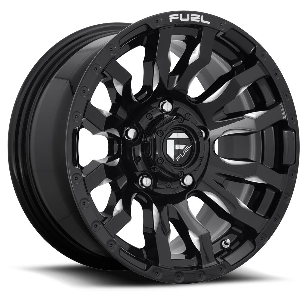 Aluminum 17X9 Blitz D673 Gloss Black Milled Fuel Off Road Wheels-18