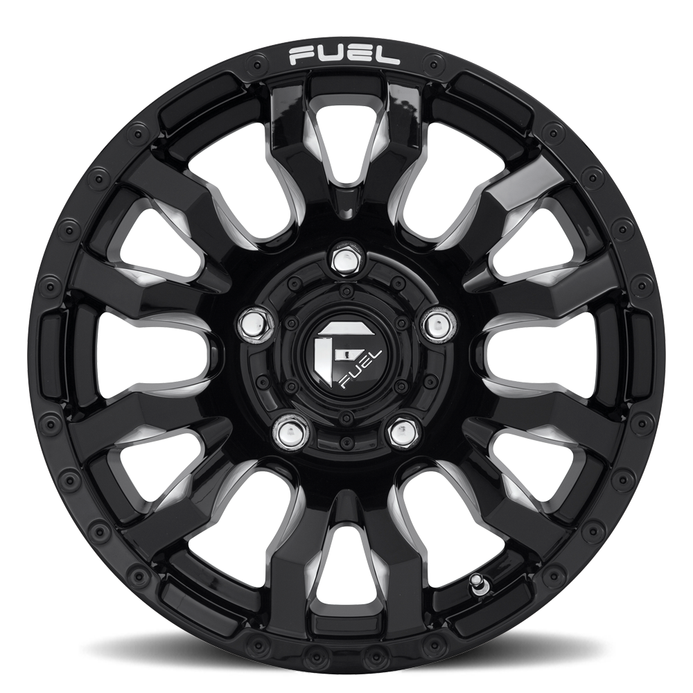 Aluminum 17X9 Blitz D673 Gloss Black Milled Fuel Off Road Wheels-20