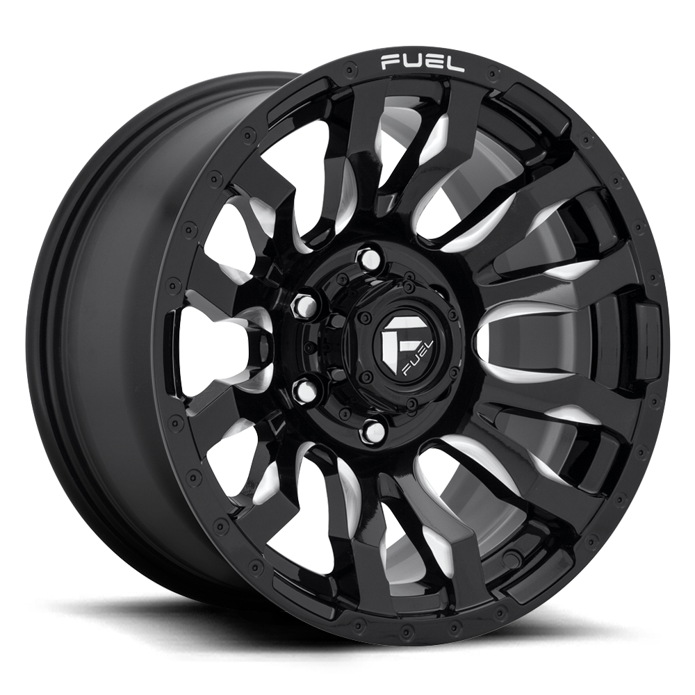 Aluminum 17X9 Blitz D673 Gloss Black Milled Fuel Off Road Wheels-6