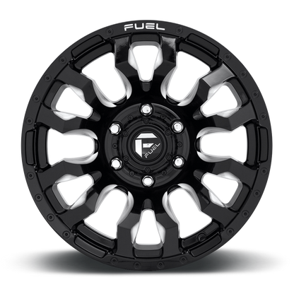 Aluminum 17X9 Blitz D673 Gloss Black Milled Fuel Off Road Wheels-8