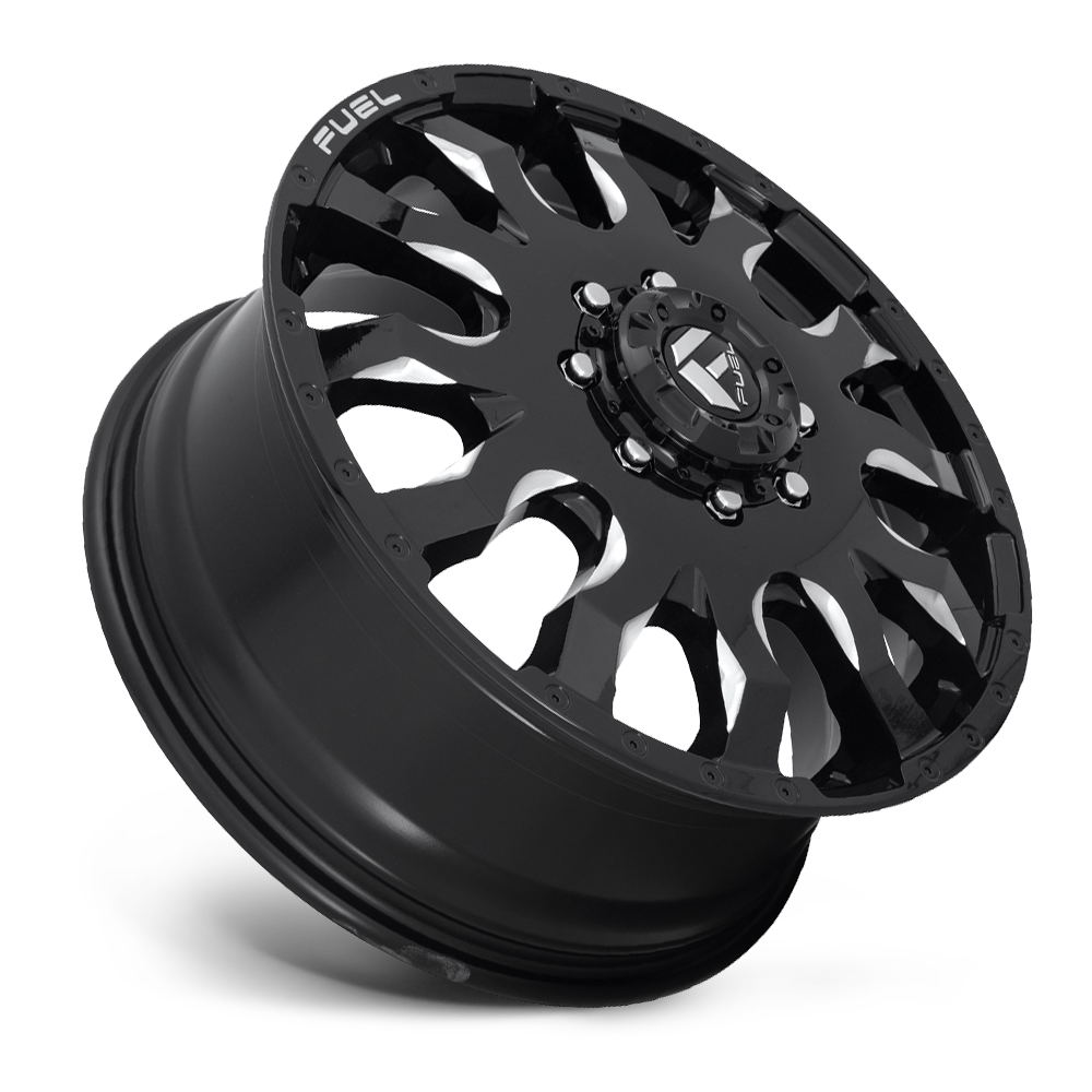 Dually 20X8.25 Blitz Dually D673 Gloss Black Milled Fuel Off Road Wheels-33