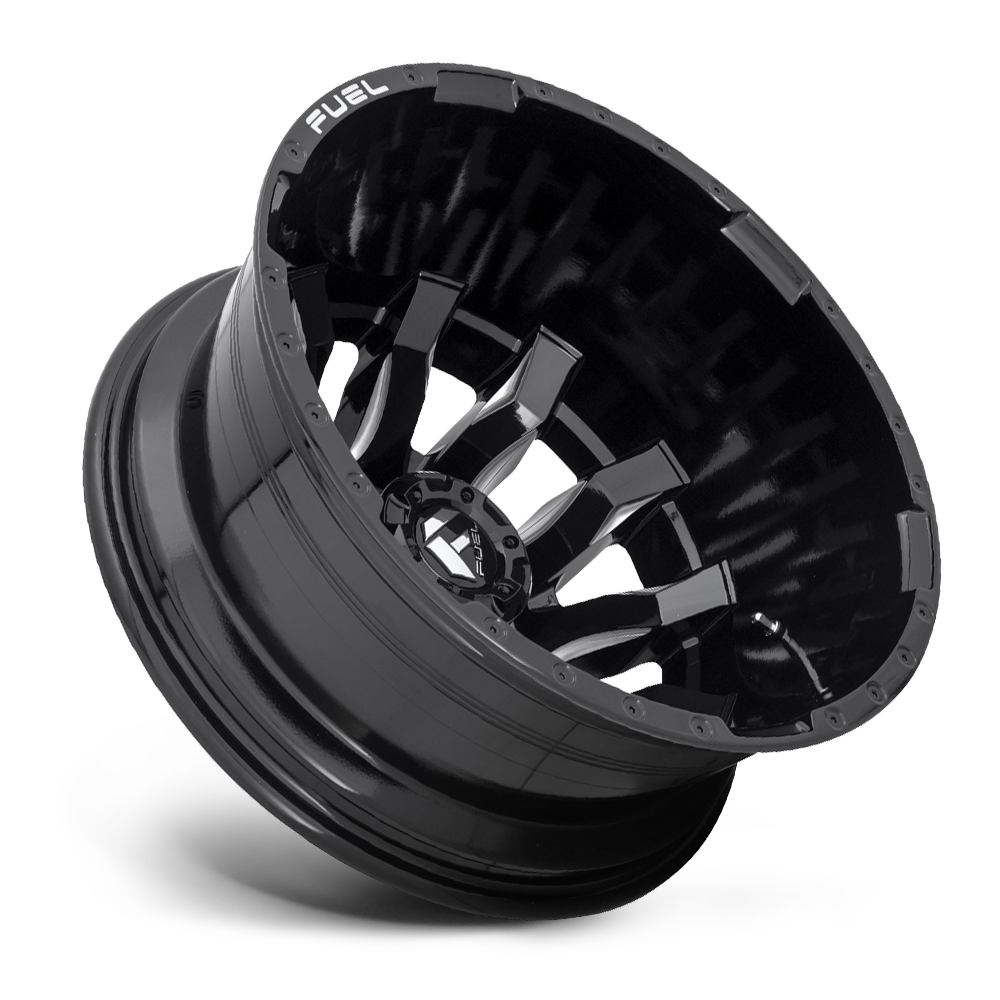Dually 20X8.25 Blitz Dually D673 Gloss Black Milled Fuel Off Road Wheels-20