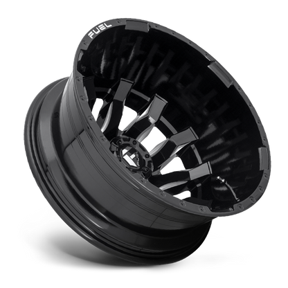 Dually 20X8.25 Blitz Dually D673 Gloss Black Milled Fuel Off Road Wheels-20