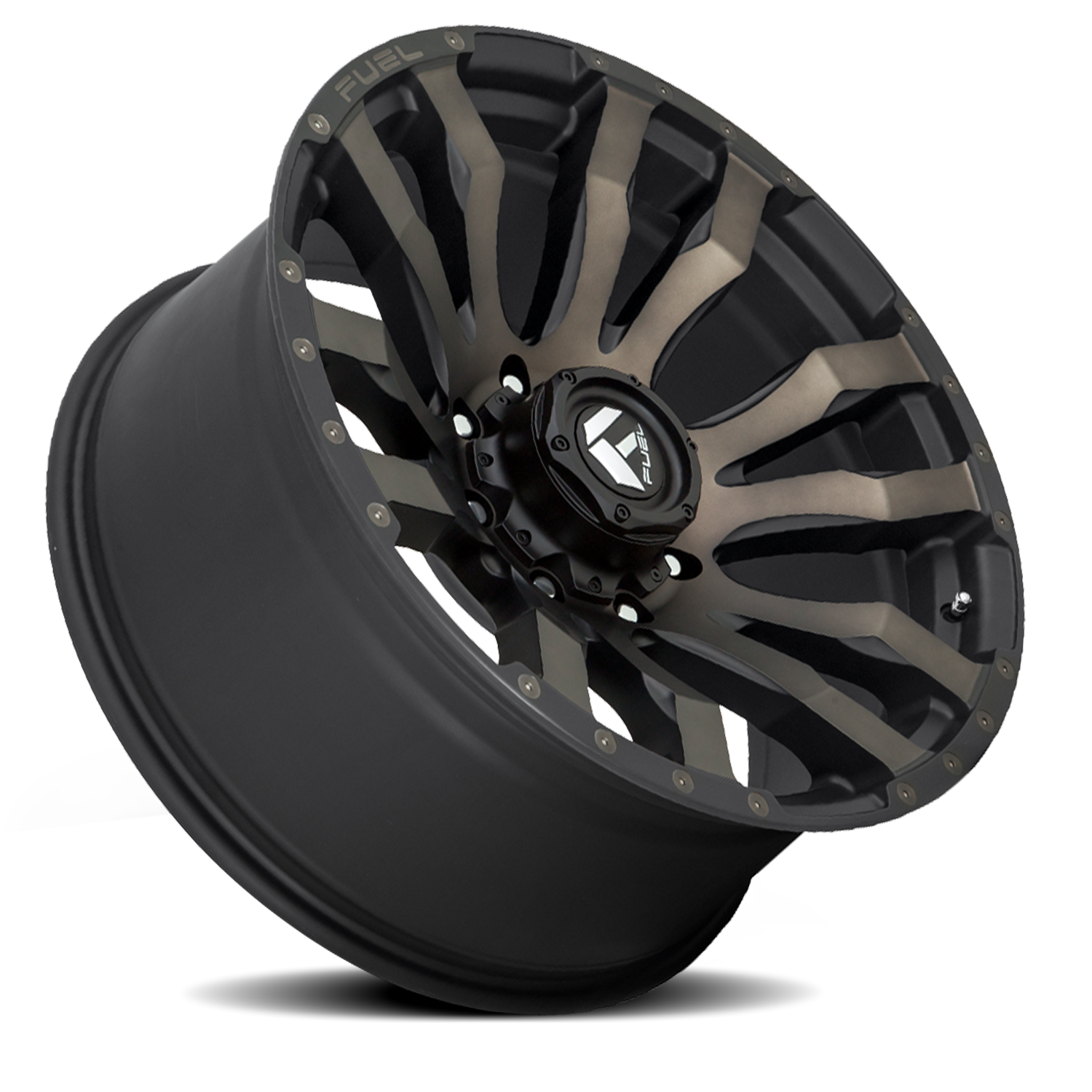 Aluminum 17X9 Blitz D674 Matte Black Double Dark Tint Fuel Off Road Wheels-34