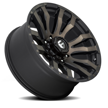 Aluminum 17X9 Blitz D674 Matte Black Double Dark Tint Fuel Off Road Wheels-31