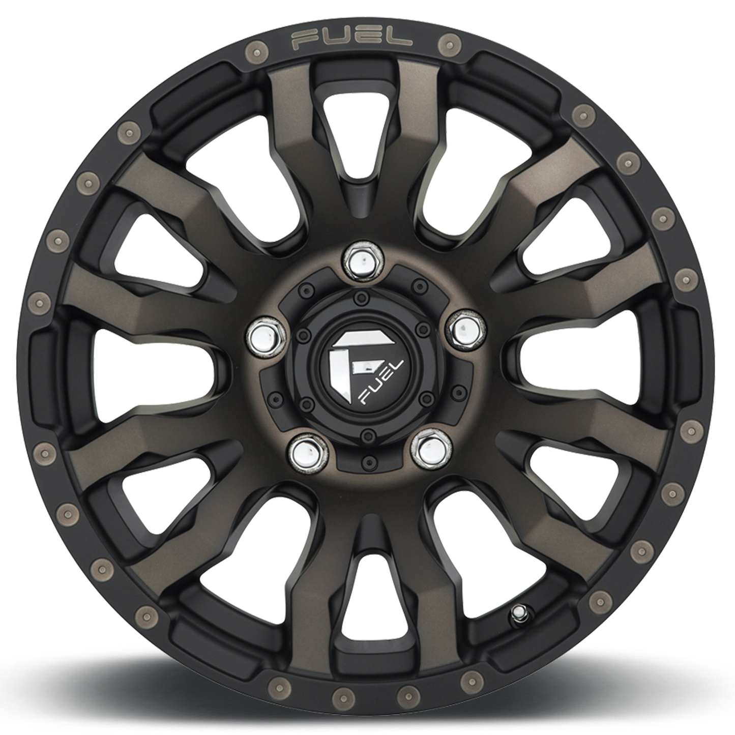 Aluminum 17X9 Blitz D674 Matte Black Double Dark Tint Fuel Off Road Wheels-23