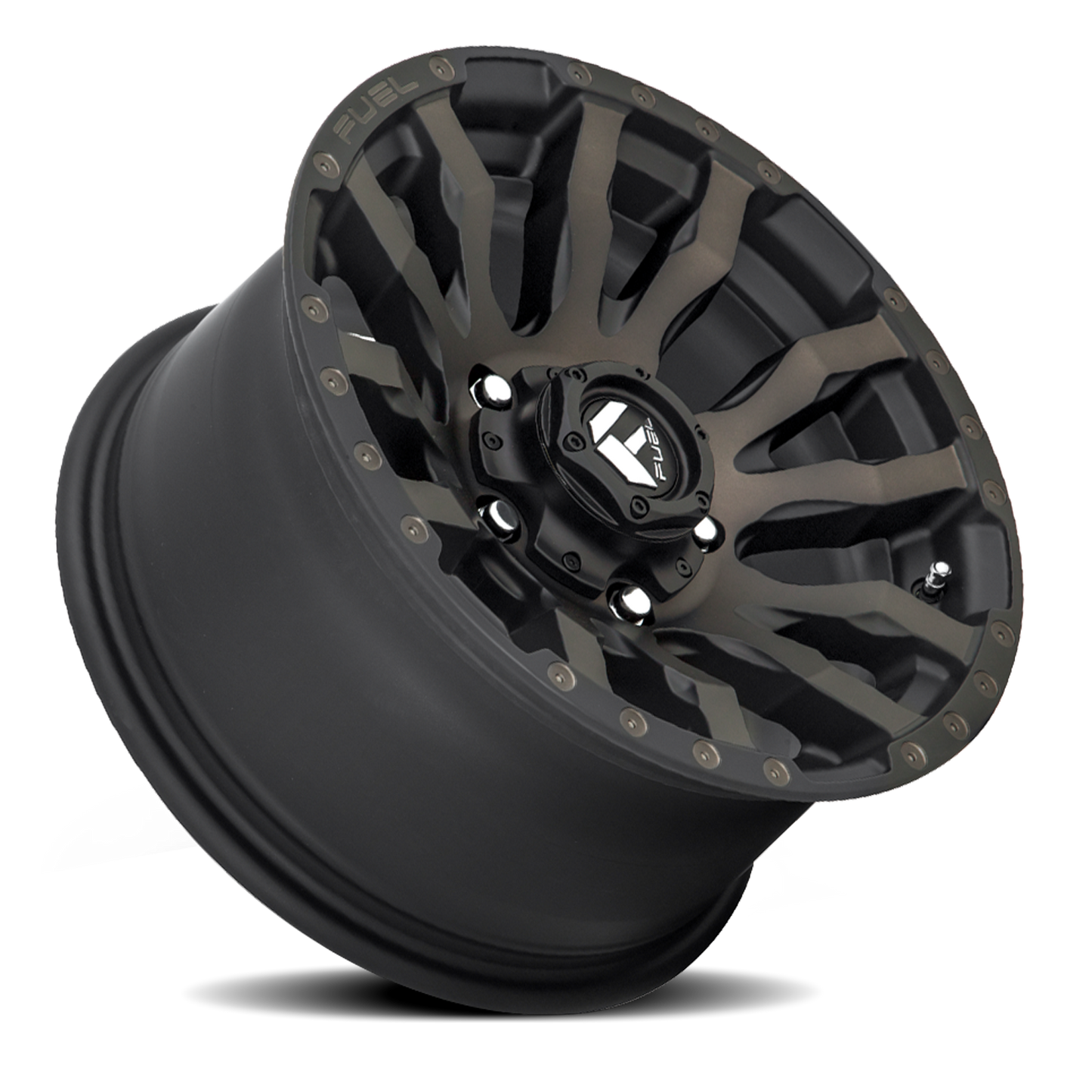 Aluminum 17X9 Blitz D674 Matte Black Double Dark Tint Fuel Off Road Wheels-19