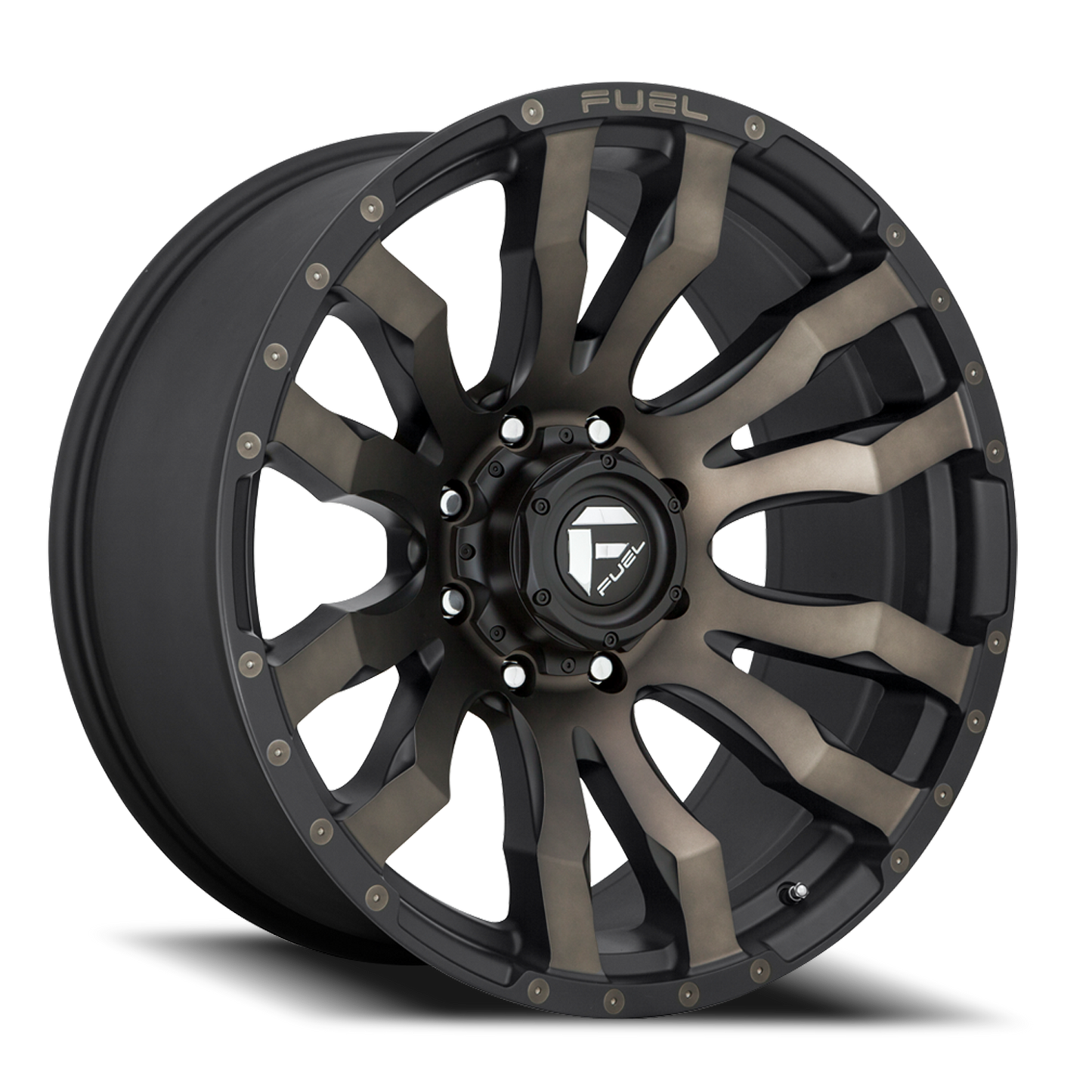 Aluminum 17X9 Blitz D674 Matte Black Double Dark Tint Fuel Off Road Wheels-15