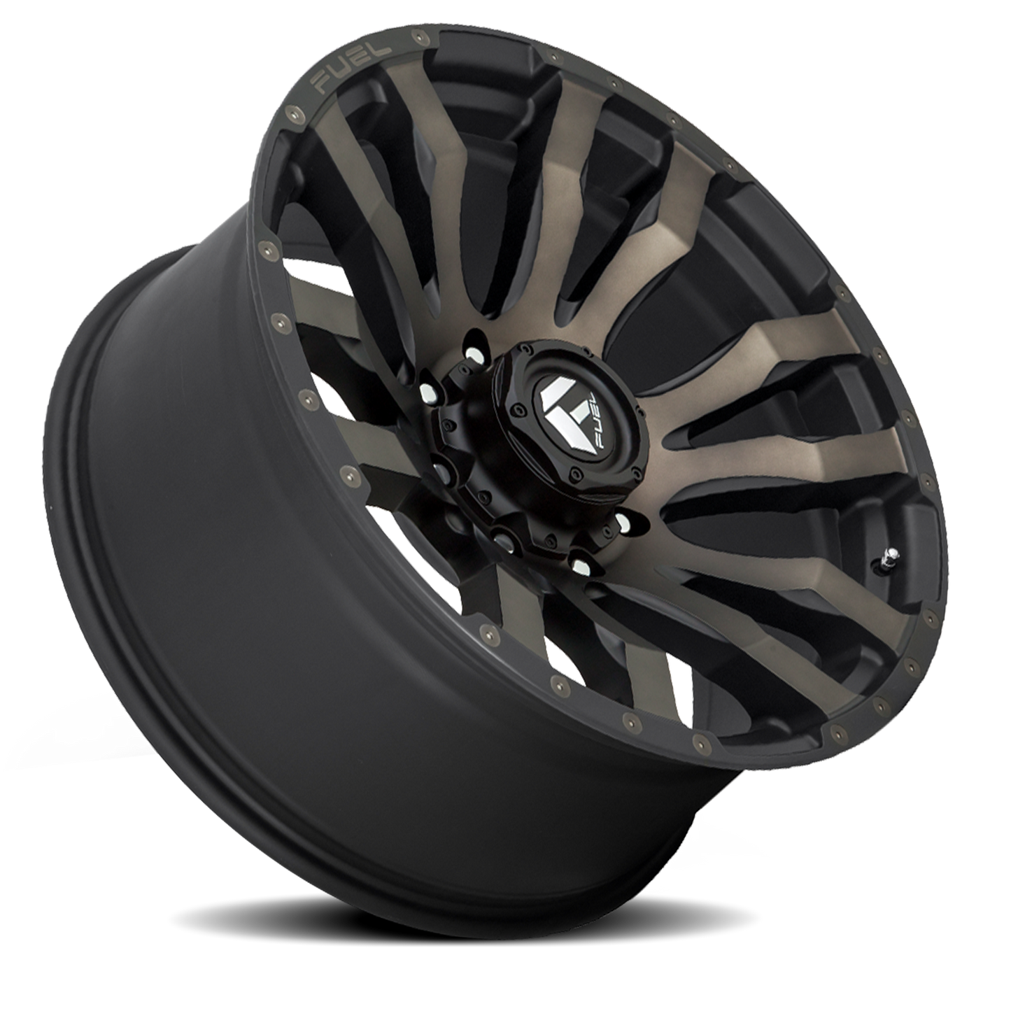 Aluminum 17X9 Blitz D674 Matte Black Double Dark Tint Fuel Off Road Wheels-13