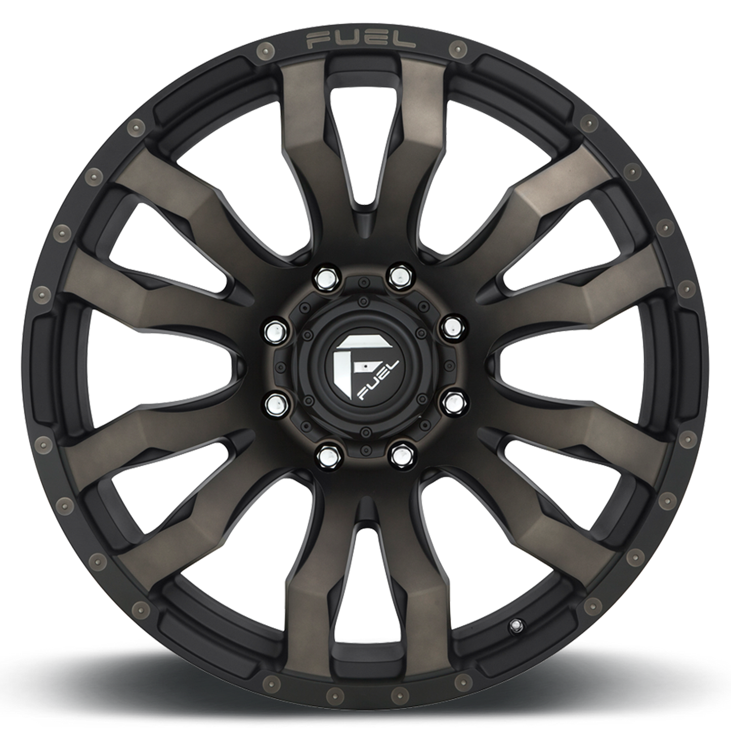 Aluminum 17X9 Blitz D674 Matte Black Double Dark Tint Fuel Off Road Wheels-14