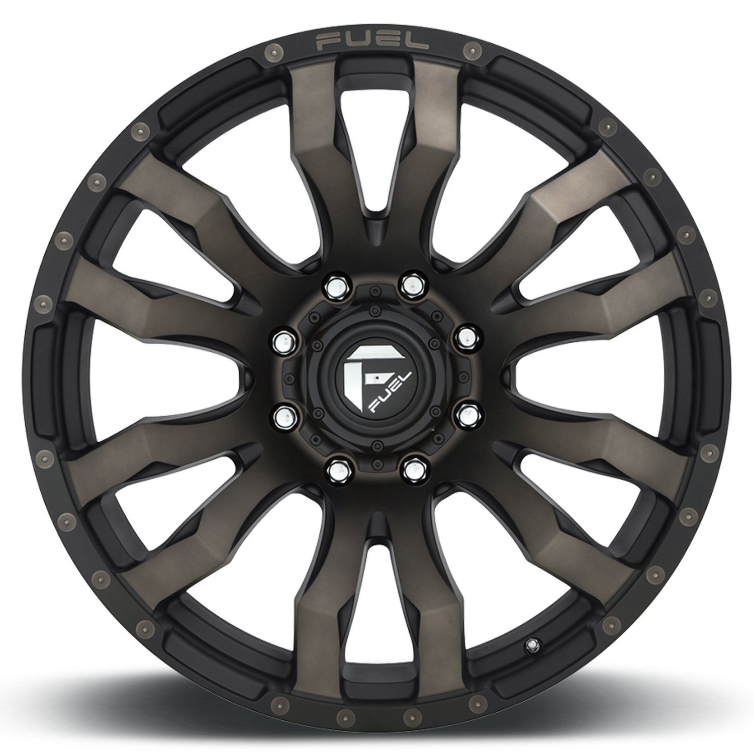Aluminum 17X9 Blitz D674 Matte Black Double Dark Tint Fuel Off Road Wheels-14
