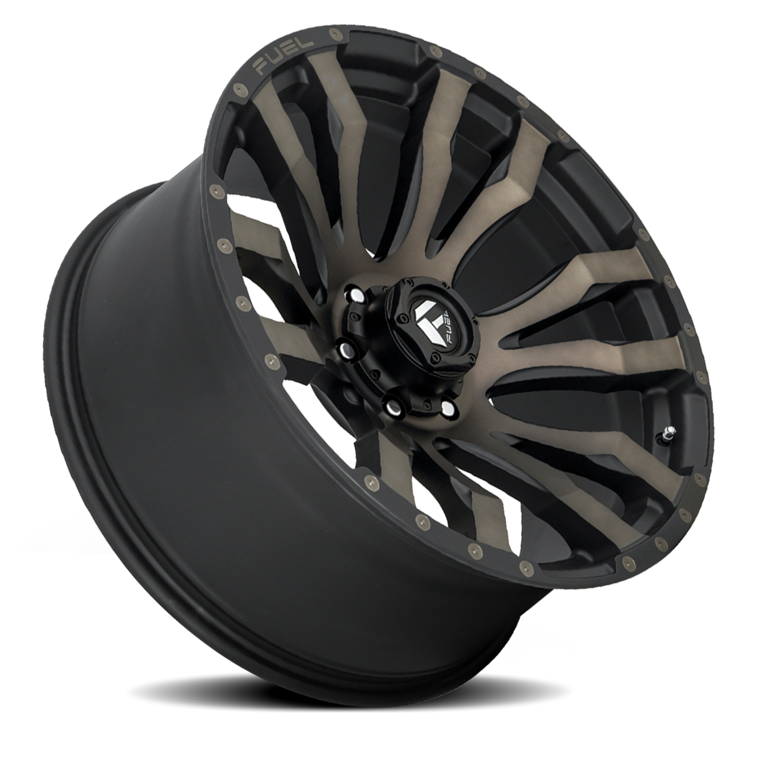 Aluminum 17X9 Blitz D674 Matte Black Double Dark Tint Fuel Off Road Wheels-10