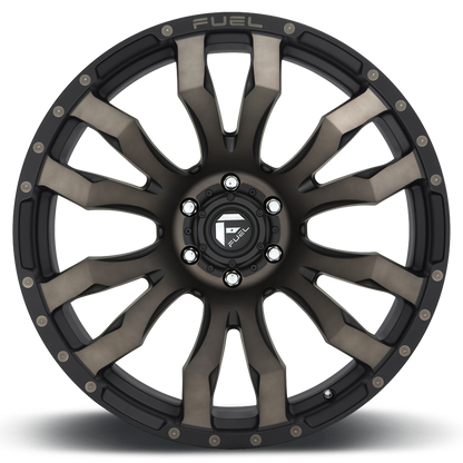 Aluminum 17X9 Blitz D674 Matte Black Double Dark Tint Fuel Off Road Wheels-11