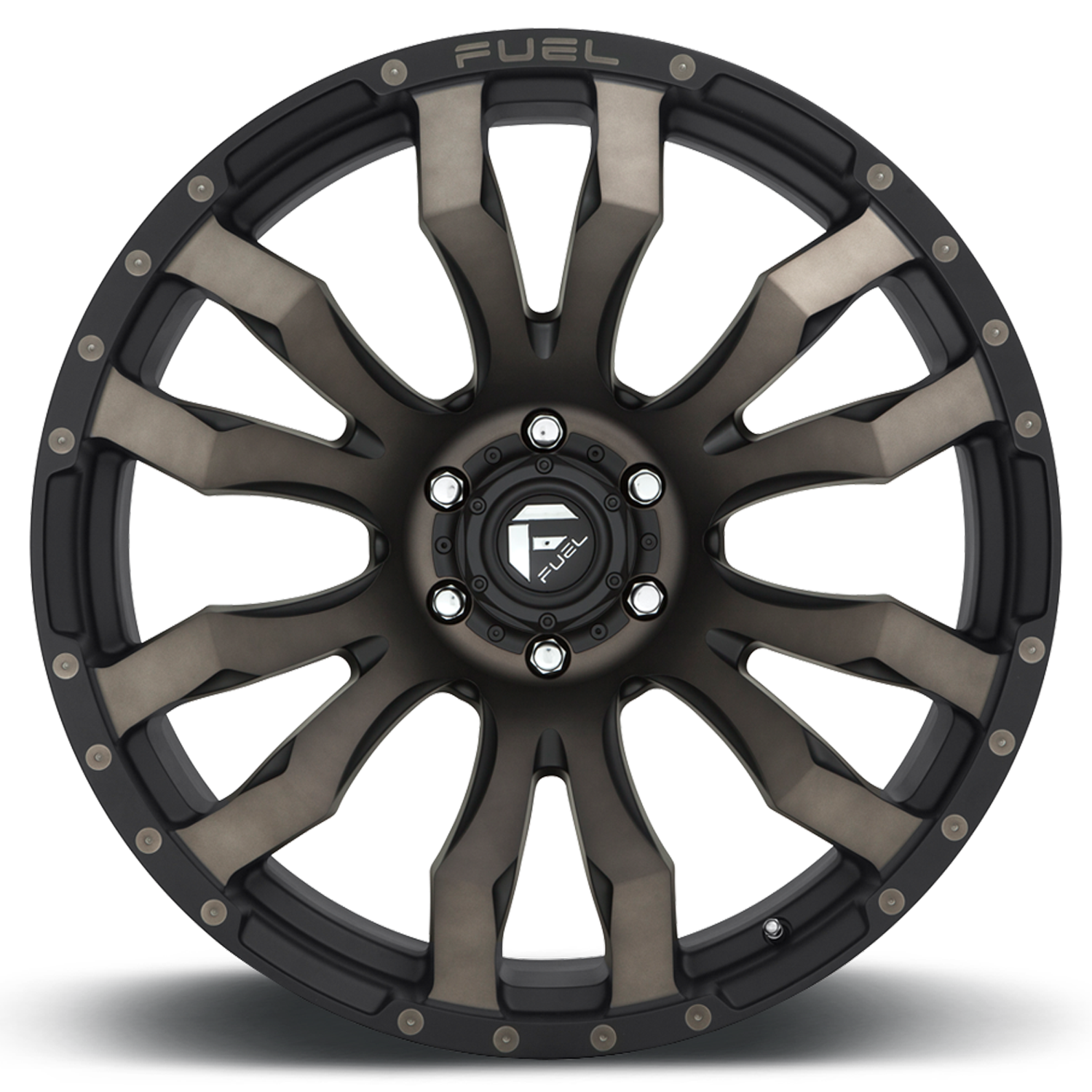 Aluminum 17X9 Blitz D674 Matte Black Double Dark Tint Fuel Off Road Wheels-5