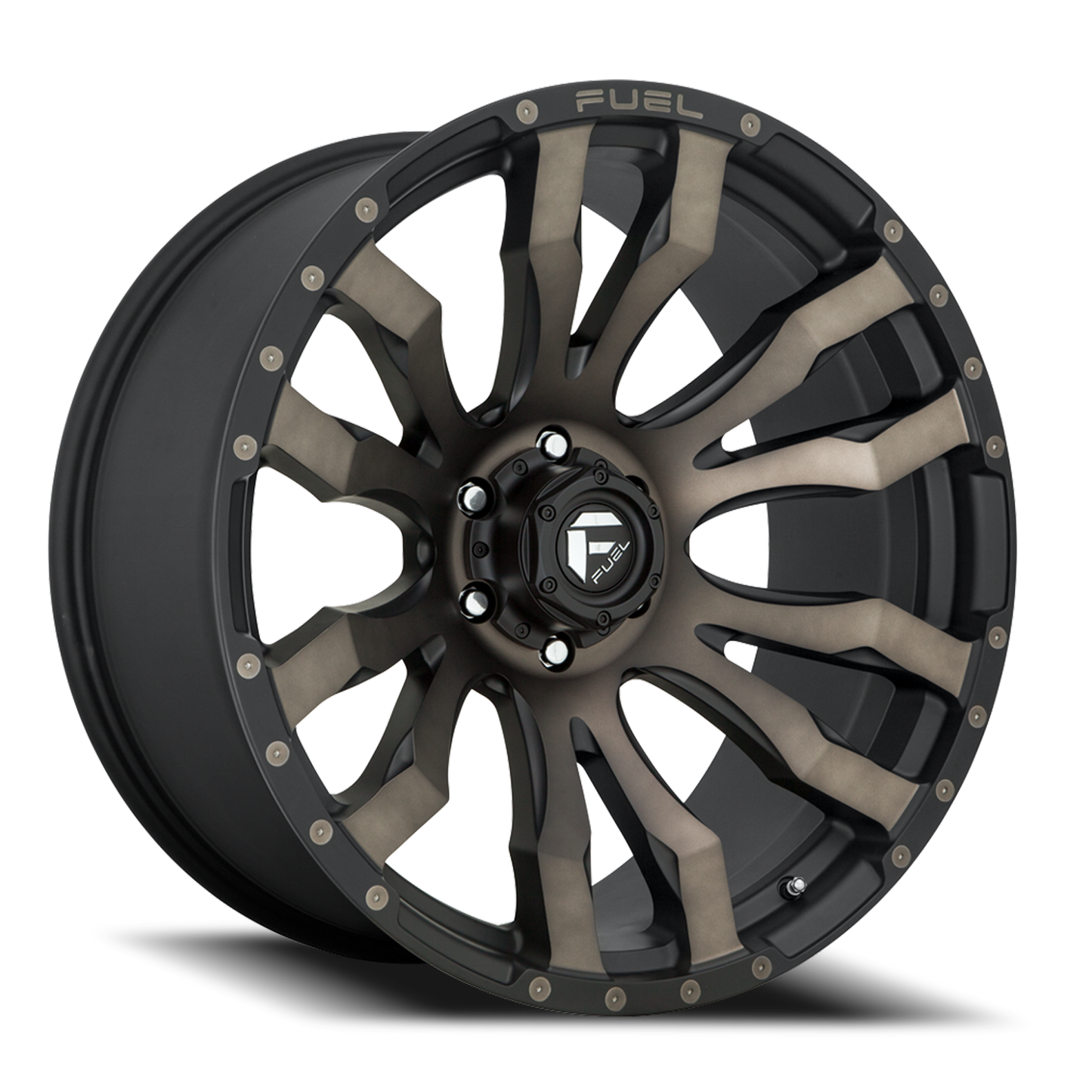 Aluminum 17X9 Blitz D674 Matte Black Double Dark Tint Fuel Off Road Wheels