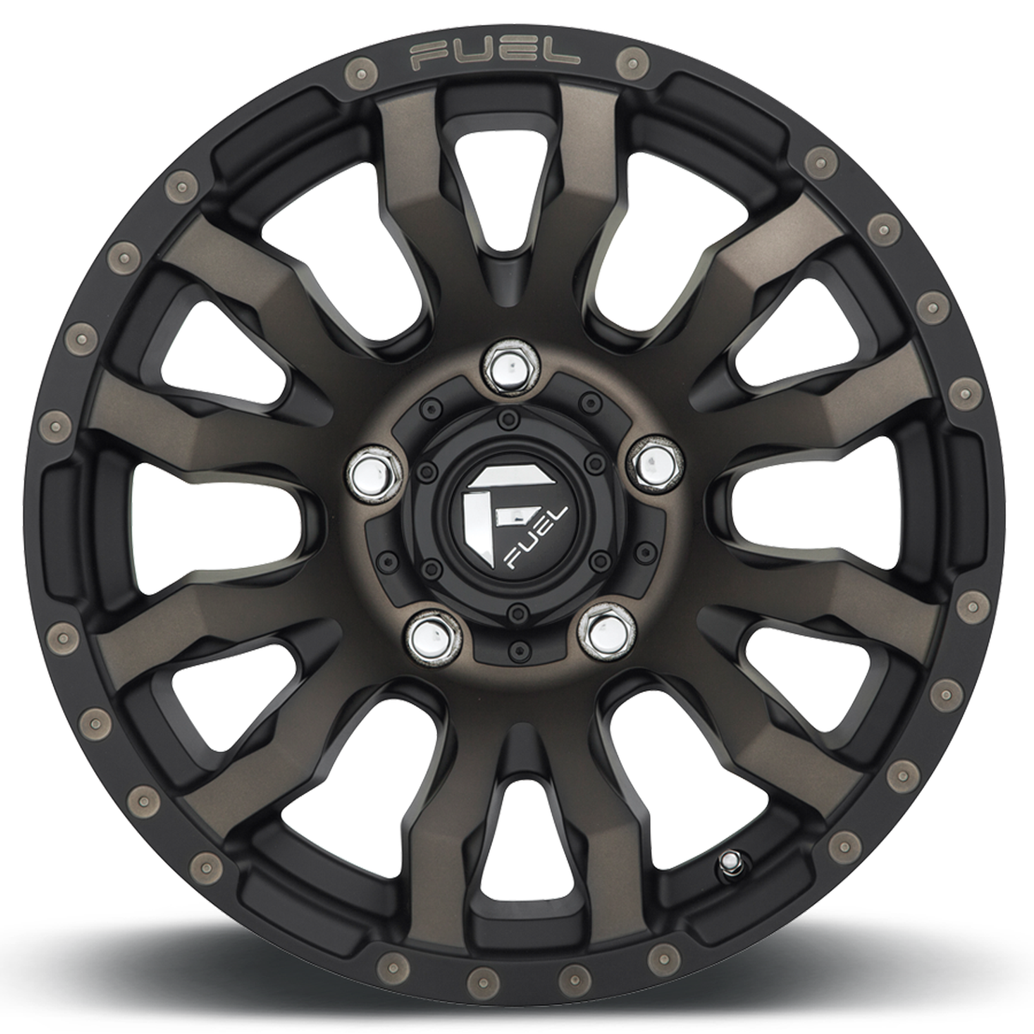 Aluminum 18X9 Blitz D674 Matte Black Double Dark Tint Fuel Off Road Wheels-32