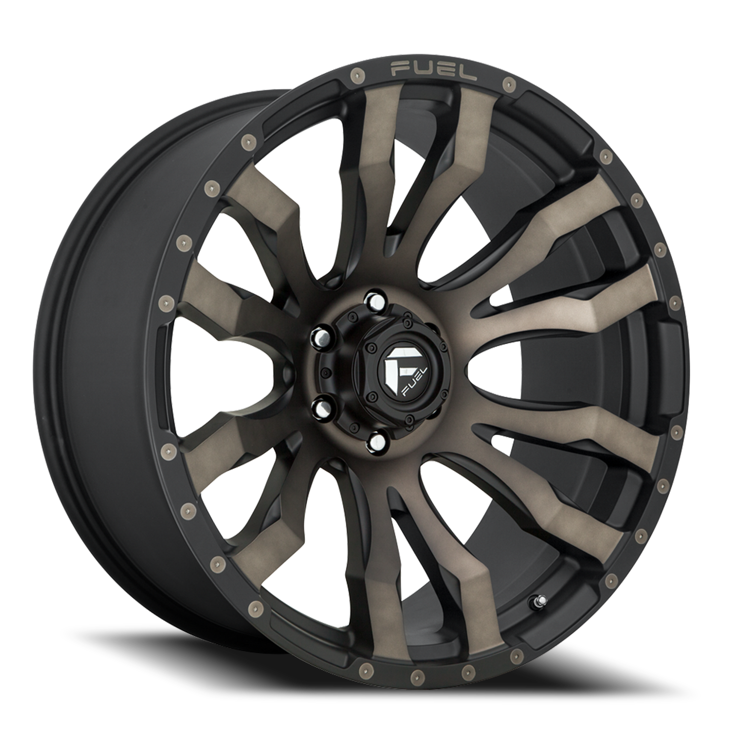 Aluminum 18X9 Blitz D674 Matte Black Double Dark Tint Fuel Off Road Wheels