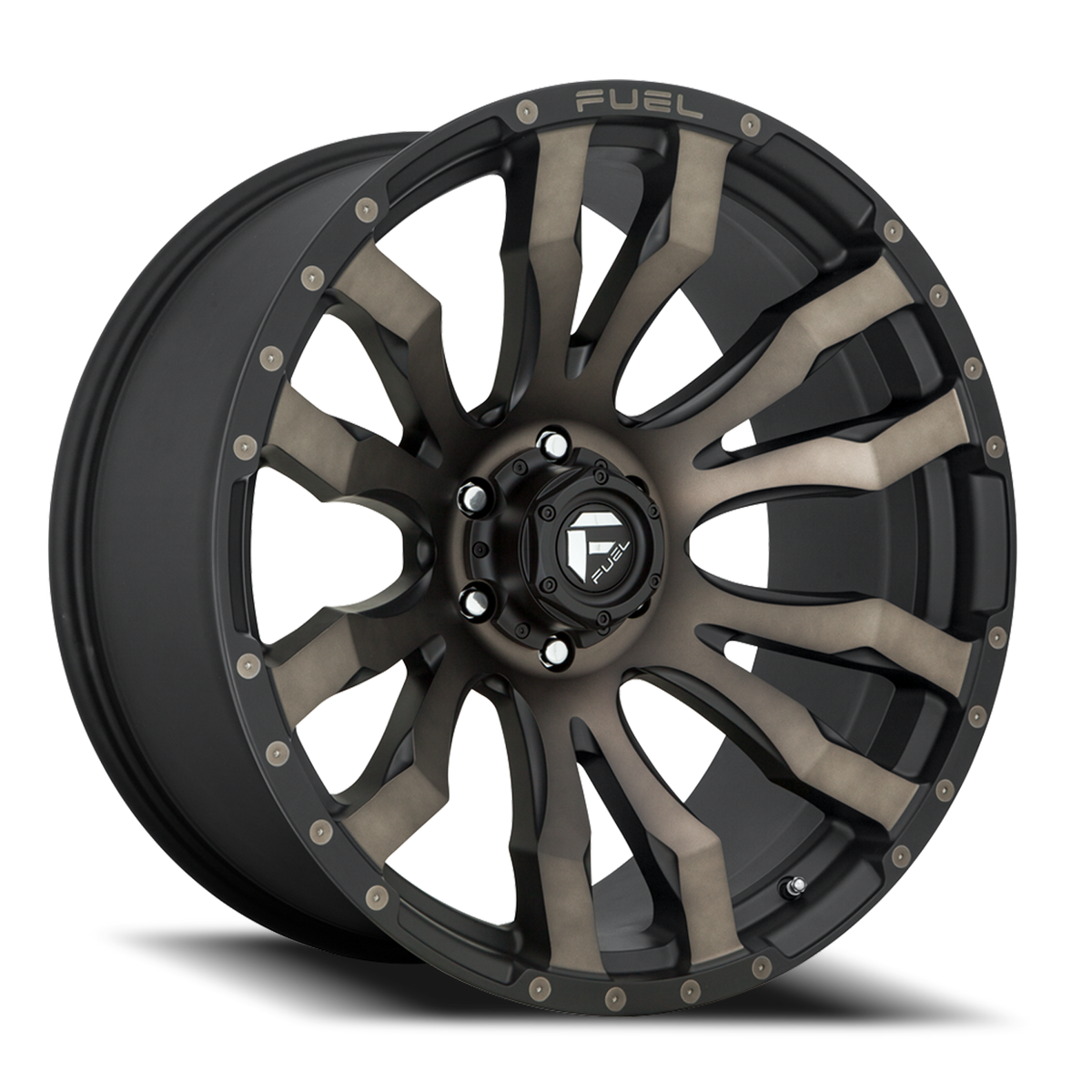Aluminum 20X10 Blitz D674 Matte Black Double Dark Tint Fuel Off Road Wheels-6