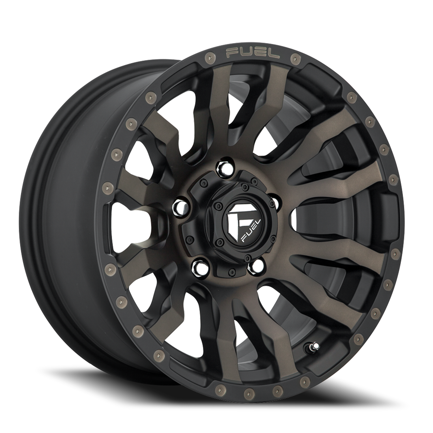 Aluminum 20X10 Blitz D674 Matte Black Double Dark Tint Fuel Off Road Wheels