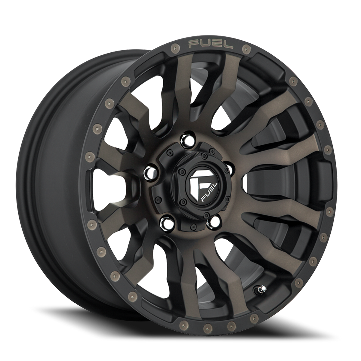 Aluminum 20X10 Blitz D674 Matte Black Double Dark Tint Fuel Off Road Wheels