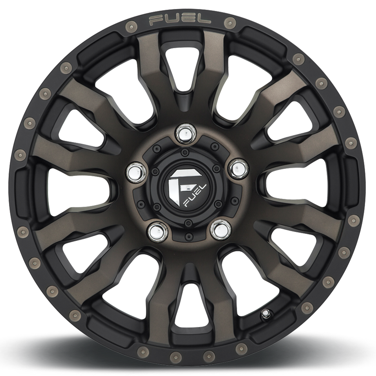 Aluminum 20X10 Blitz D674 Matte Black Double Dark Tint Fuel Off Road Wheels-2