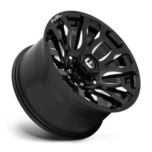 Aluminum 20X10 Blitz D673 Gloss Black Milled Fuel Off Road Wheels-1