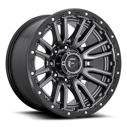 Aluminum 20X10 Rebel D680 Matte Gunmetal Gray Black Bead Ring Fuel Off Road Wheels-18