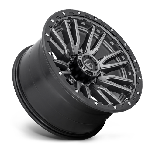 Aluminum 20X10 Rebel D680 Matte Gunmetal Gray Black Bead Ring Fuel Off Road Wheels-19