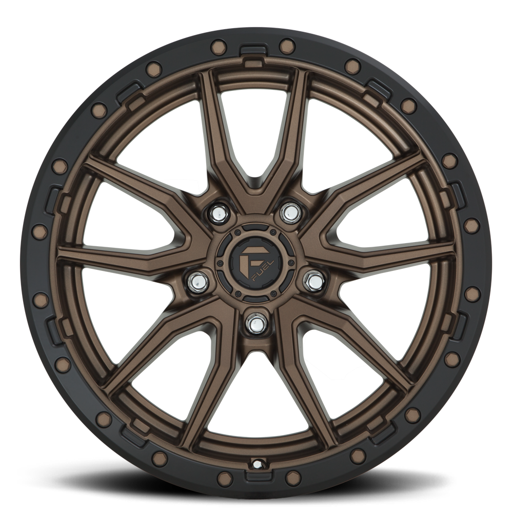 Aluminum 17X9 Rebel D681 Matte Bronze Black Bead Ring Fuel Off Road Wheels-29