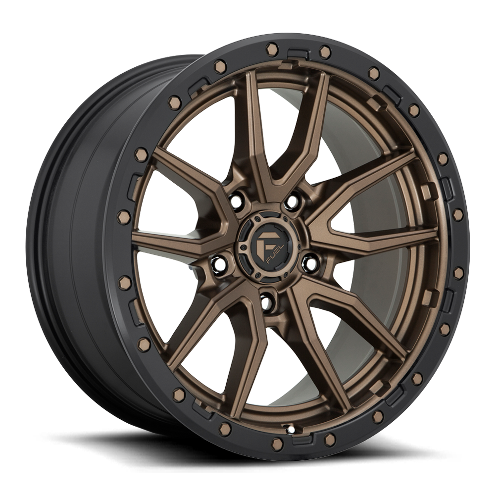 Aluminum 17X9 Rebel D681 Matte Bronze Black Bead Ring Fuel Off Road Wheels-21
