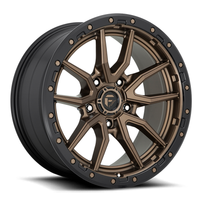 Aluminum 17X9 Rebel D681 Matte Bronze Black Bead Ring Fuel Off Road Wheels-18