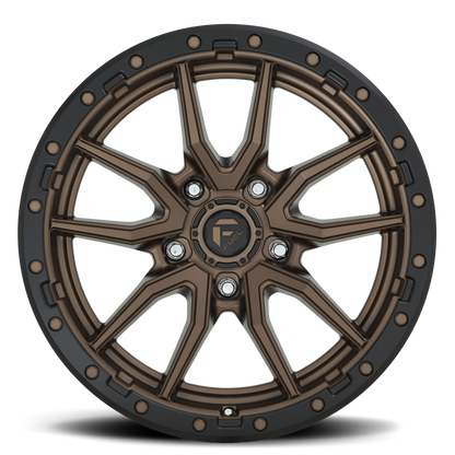 Aluminum 17X9 Rebel D681 Matte Bronze Black Bead Ring Fuel Off Road Wheels-20