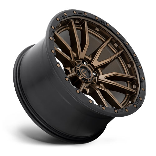Aluminum 17X9 Rebel D681 Matte Bronze Black Bead Ring Fuel Off Road Wheels-16
