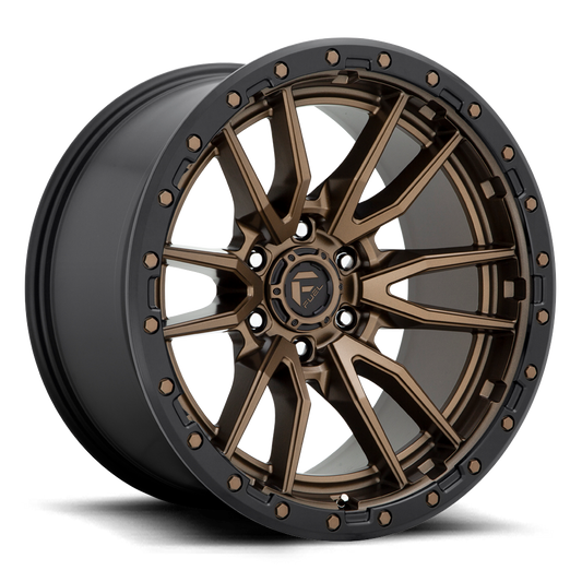 Aluminum 17X9 Rebel D681 Matte Bronze Black Bead Ring Fuel Off Road Wheels