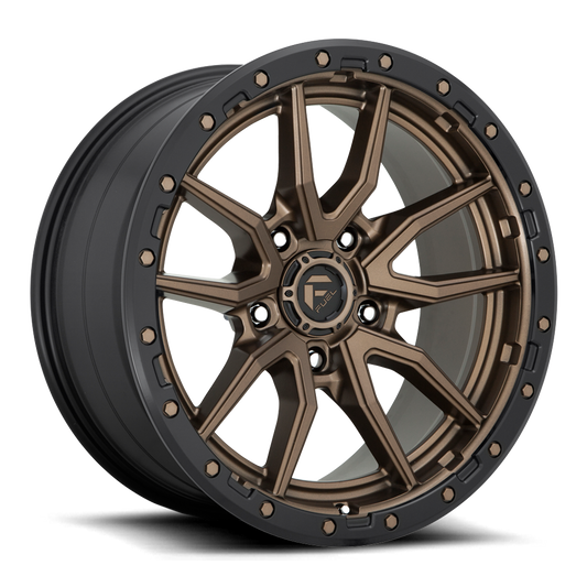 Aluminum 18X9 Rebel D681 Matte Bronze Black Bead Ring Fuel Off Road Wheels