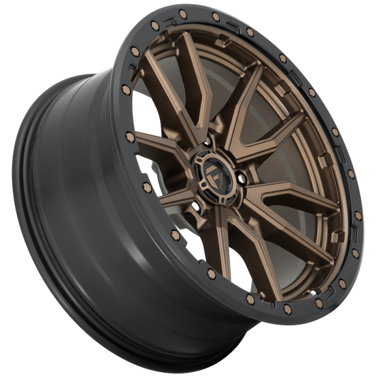 Aluminum 18X9 Rebel D681 Matte Bronze Black Bead Ring Fuel Off Road Wheels-1