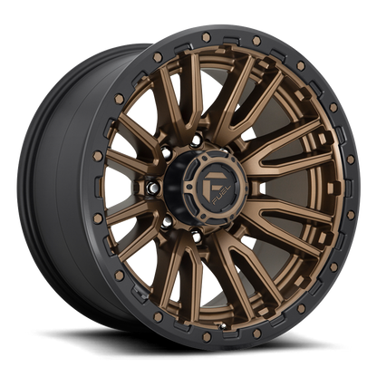 Aluminum 20X10 Rebel D681 Matte Bronze Black Bead Ring Fuel Off Road Wheels-21