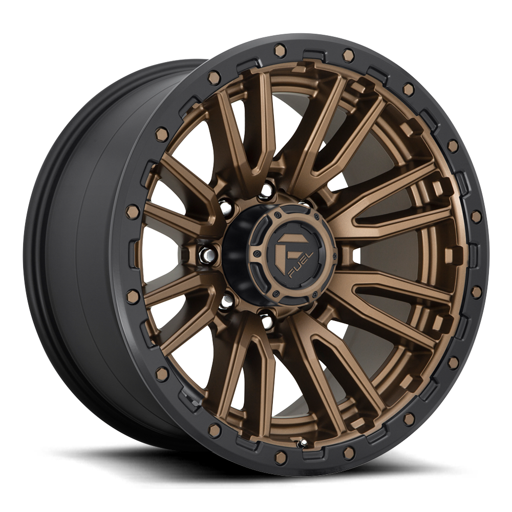 Aluminum 20X10 Rebel D681 Matte Bronze Black Bead Ring Fuel Off Road Wheels-9