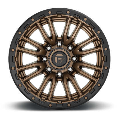 Aluminum 20X10 Rebel D681 Matte Bronze Black Bead Ring Fuel Off Road Wheels-11