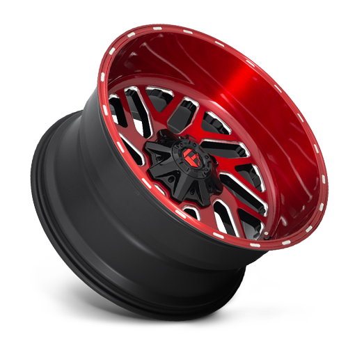Aluminum 22X10 Triton D691 Candy Red/Milled Fuel Off Road Wheels-10