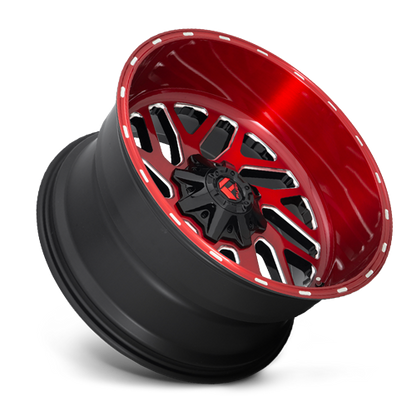 Aluminum 22X10 Triton D691 Candy Red/Milled Fuel Off Road Wheels-10