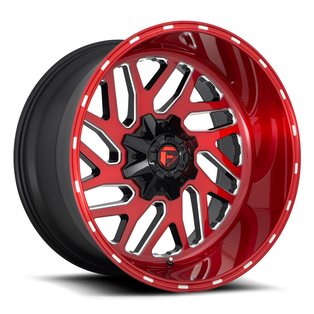 Aluminum 22X10 Triton D691 Candy Red/Milled Fuel Off Road Wheels