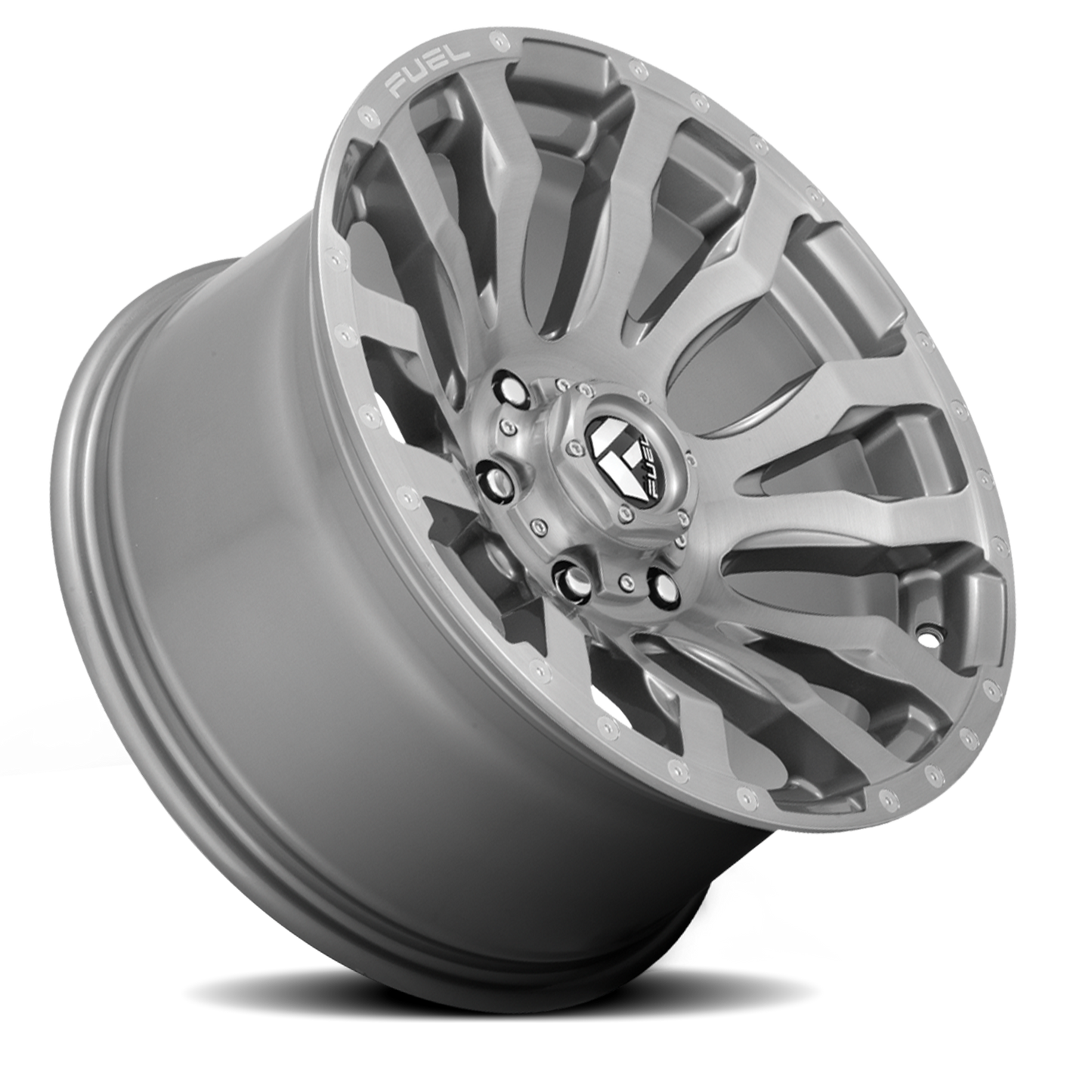 Aluminum 20X10 Blitz D693 Brushed Gunmetal Gray Tinted Clear Fuel Off Road Wheels-13