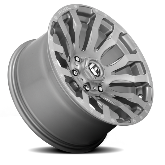 Aluminum 20X10 Blitz D693 Brushed Gunmetal Gray Tinted Clear Fuel Off Road Wheels-1
