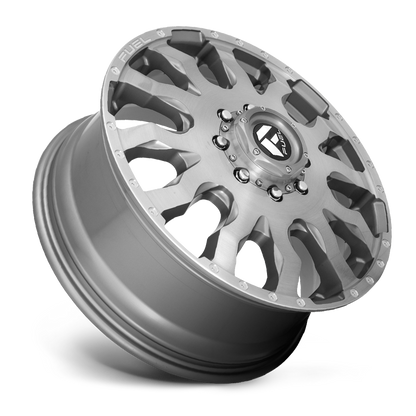 Dually 20X8.25 Blitz Dually D693 Brushed Gunmetal Gray Tinted Clear Fuel Off Road Wheels-19