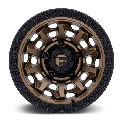 Aluminum 15X8 Covert D696 Matte Bronze Black Bead Ring Fuel Off Road Wheels-11